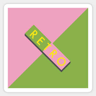 Retro platform design Sticker